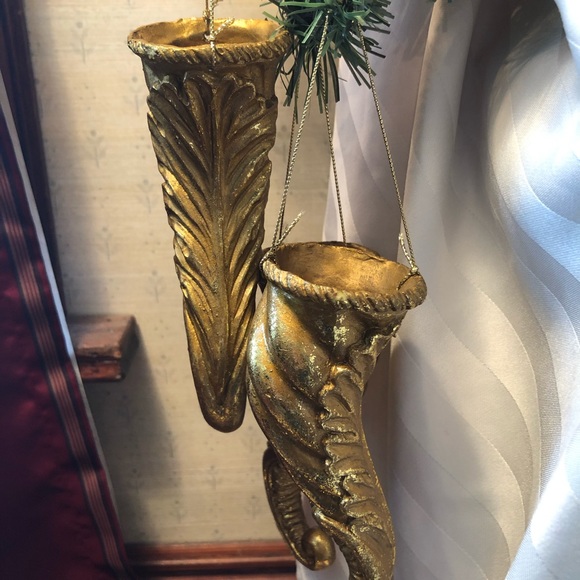 - Set of 3 gold cornucopia’s - Picture 4 of 5